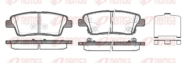 Комплект тормозных колодок REMSA 145802 (фото 1)