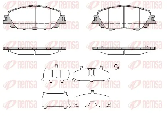 TOYOTA Гальмівні колодки передн. COROLLA 1.6 VVTi 19- REMSA 187000 (фото 1)