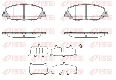 TOYOTA Гальмівні колодки передн. COROLLA 1.6 VVTi 19- REMSA 187000