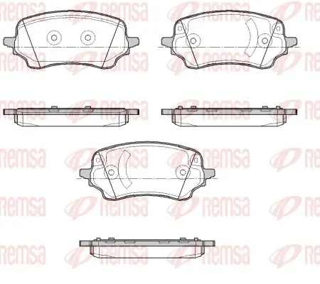 FORD Комплект гальмівних колодок передні PUMA (J2K, CF7) 1.5 EcoBlue 20- REMSA 188500 (фото 1)