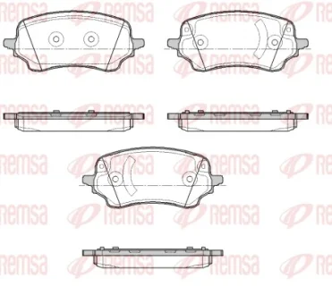 FORD Комплект гальмівних колодок передні PUMA (J2K, CF7) 1.5 EcoBlue 20- REMSA 188500