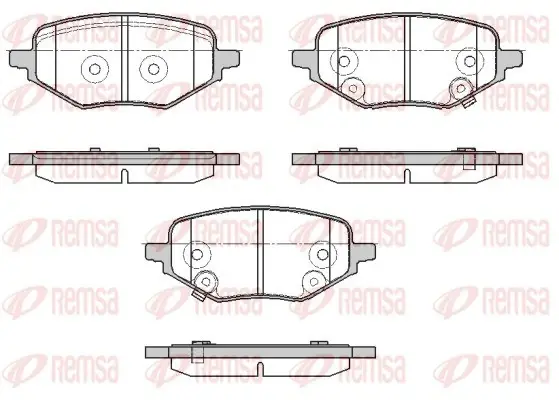 MG Комплект гальмівних колодок задні MG ZS Джип 1.0 T-GDi 17-, MG HS (AS23) 1.5 EHS Hybrid (CSA6463) 20- REMSA 197802 (фото 1)