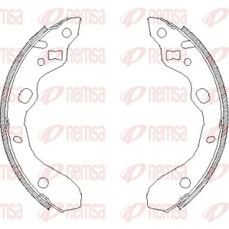Комлект тормозных накладок REMSA 412800