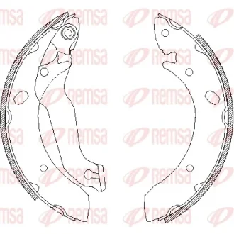 Колодки зад (барабан) CHRYSLER REMSA 4633.00