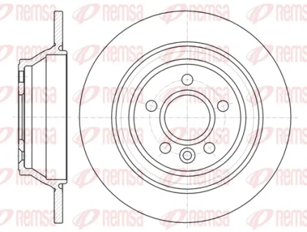 Гальмівні диски задні Volvo S60 /S80 / XC70 2006- REMSA 61265.00
