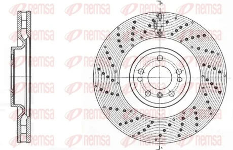 Диск гальм. передн. DB GL166 -18 REMSA 6176110