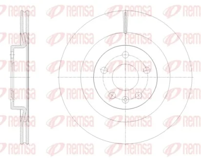 Диск гальм. задн. VOLVO S60 20- REMSA 6179810