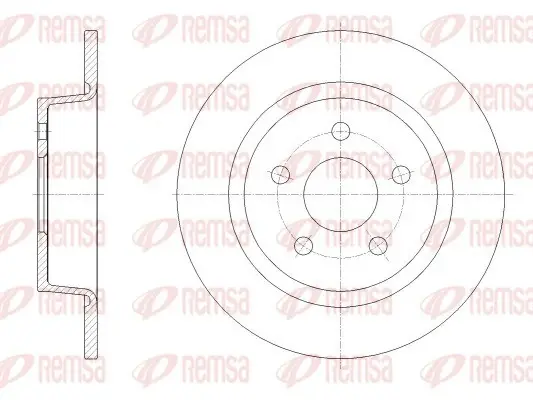 Диск гальм задн. FORD TOURNEO CONNECT 13- REMSA 6252000 (фото 1)
