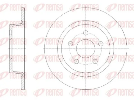 Диск гальм задн. FORD TOURNEO CONNECT 13- REMSA 6252000