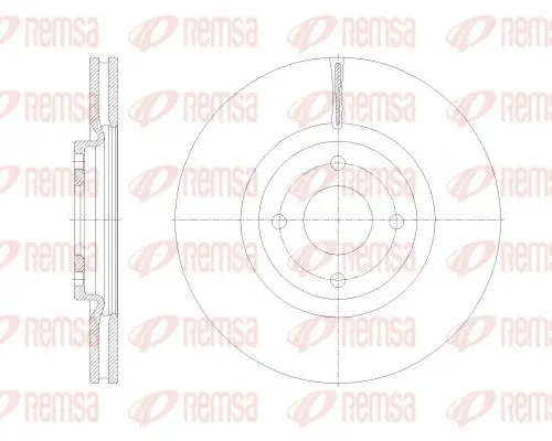 FORD Диск гальмівний передній ECOSPORT 1.0-1.5 13- REMSA 6253110 (фото 1)
