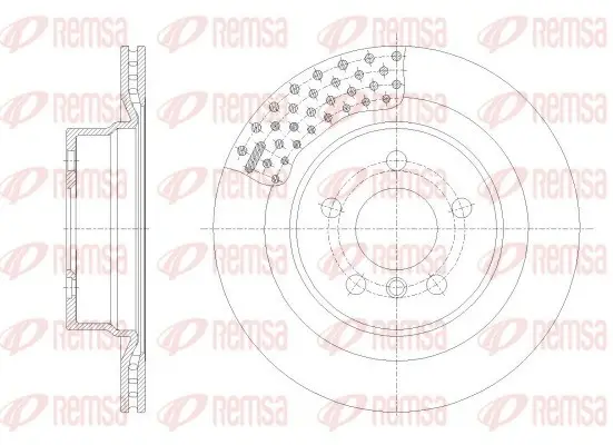 BMW Гальмівний диск задн. 3/G20 21- REMSA 6255110 (фото 1)