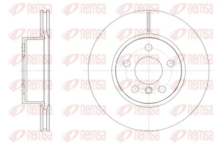 BMW Гальмівний диск передн. 3/G20 21- REMSA 6255410