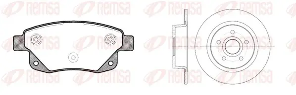 Комплект: 2 диска+ 4 колодки гальмівних REMSA 81252.01 (фото 1)