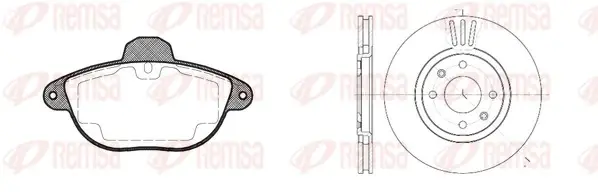 Комплект тормозов REMSA 860800 (фото 1)