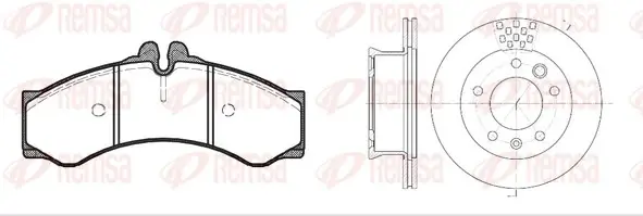 Комплект тормозов REMSA 861400 (фото 1)