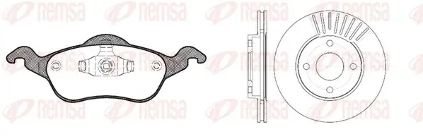 Комплект тормозов REMSA 869100 (фото 1)