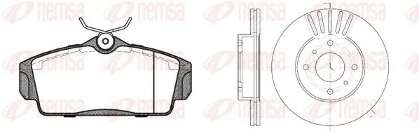 Комплект тормозов REMSA 870400 (фото 1)