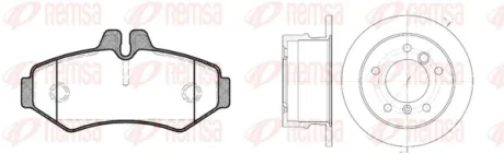 Комплект тормозов REMSA 873300 (фото 1)