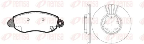 Колодки тормозные 1 REMSA 877201