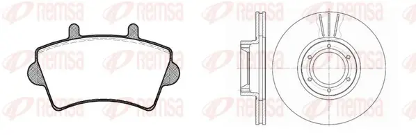 Комплект тормозов REMSA 881900 (фото 1)