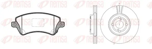Комплект тормозов REMSA 882200 (фото 1)