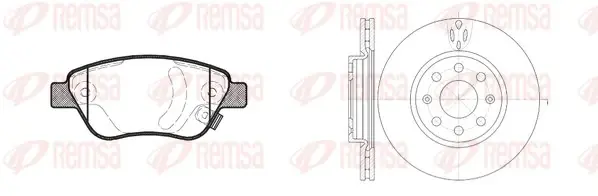 Комплект тормозов REMSA 885802 (фото 1)