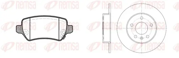 Комплект гальмівний задн. OPEL ASTRA G-05 (вир-во) REMSA 8957.00 (фото 1)