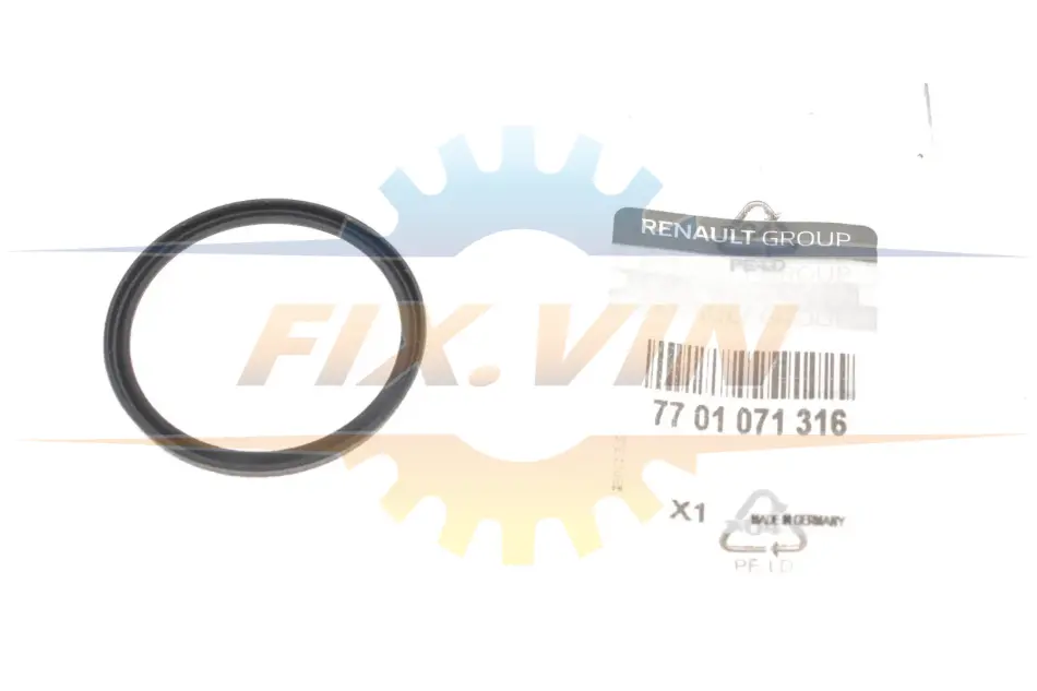 Кільце ущільнювальне патрубка інтеркулера Renault Trafic III/Megane IV/Scenic IV 1.6dCi 15- RENAULT 7701071316 (фото 1)