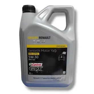 Олива моторна CASTROL 5W30 GTX RN720 4л RENAULT 7711943761