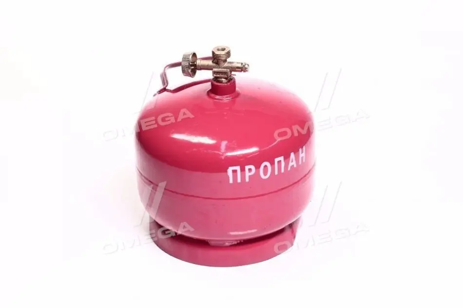 Балон газовий туристичний 5L (без пальника) Примус газовий балон 5л. Заповнення балона трохи більше 4л. Заповнюється газом пропан. Перехідник для заправки будь-яких АЗС. Вентиль має стандартне ліве різьблення 21,7мм. для стандартного редуктор RIDER RD 98.12.32 (фото 1)