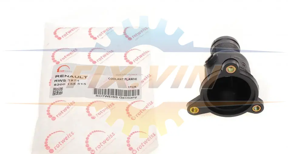 Фланець системи охолодження Renault Kangoo 1.4/1.6/1.9dCi 97- ROTWEISS RWS1974 (фото 1)