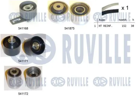 К-кт ГРМ Kia Carnival 2.9 CRDI 06- RUVILLE 550327