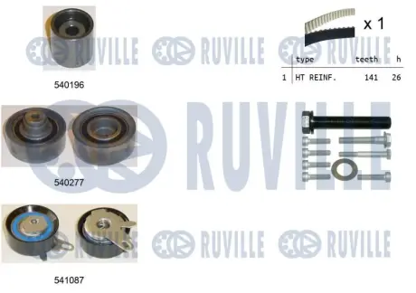 Зубчастий ремінь RUVILLE 550504 (фото 1)