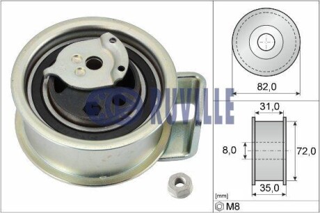 Ролик натяжитель ремня ГРМ VW/Audi 1.9 TDi 99- RUVILLE 55489