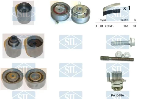 К-кт паса ГРМ (+помпа) Audi A4, TT Skoda Octavia, Superb VW Golf V, Passat, Tiguan 2.0TDI 03.05- SALERI SIL K4PA1048A
