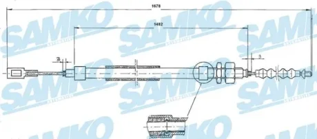 Трос зчеплення SAMKO C0095B