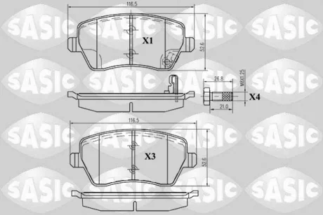 Колодки гальмівні SASIC 6214011