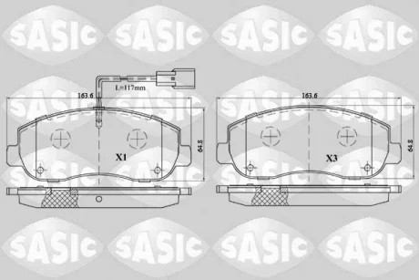 Колодки гальмівні SASIC 6214022