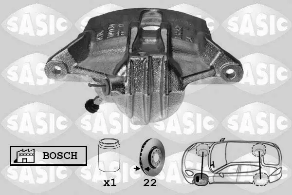 Суппорт передній L 20mm (тип Bosch) Kangoo/Berlingo/Partner SASIC 6500022 (фото 1)