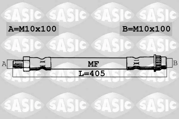 Шланг тормозной передній 2.3dCi 10- SASIC 6604025 (фото 1)