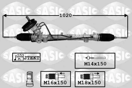 Рейка рульовая Renault Logan (04-) Sasic SASIC 7174029
