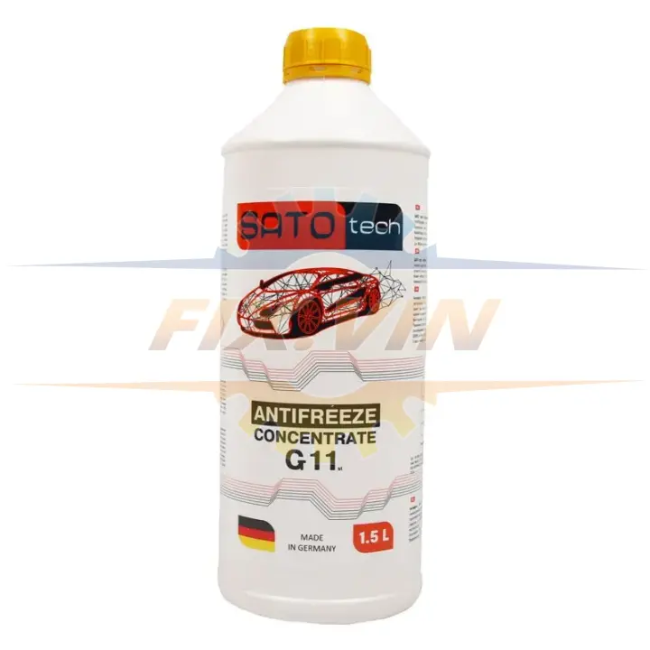 Антифриз жовтий (-80С) 1,5л. G11 SATO TECH G1101Y (фото 1)