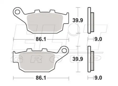 Гальмівні колодки SBS 881LS (фото 1)