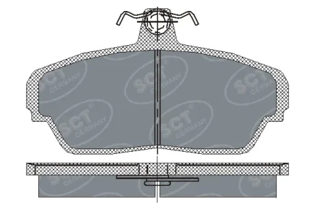 Гальмівні колодки передні BRAKE PADS (ГАЗ 3302, Газель, Соболь) (3302-3501800) (3302-3501170) SCT SP 187 PR
