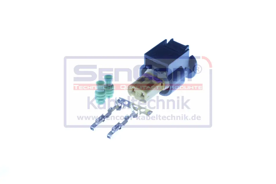 Електричний роз’єм, кількість контактів: 2, ремкомплект, AUDI SEAT SKODA VW SenCom CS20425 (фото 1)