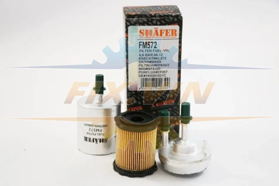 Фільтр паливний VW Golf V-VI, Fabia I-III, Octavia I-III, Superb, 1.0-3.2, 00- (з регулятором тиску SHAFER FM572 (фото 1)