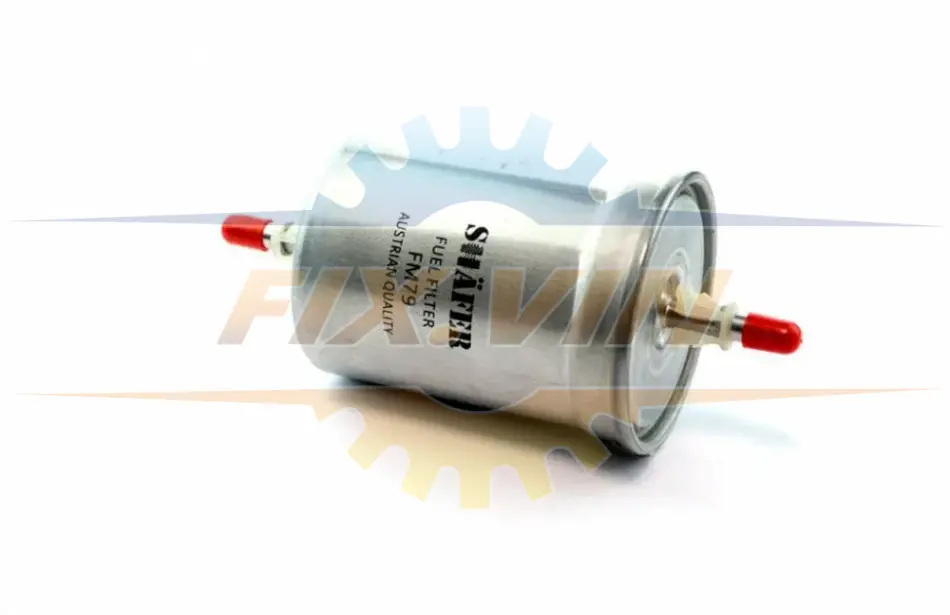 Фильтр топливный VW Golf I-IV, Jetta I-II, T5, Octavia I, Audi A3, A4, A6, A8, 82-, (с пластиковой защелкой) SHAFER FM79 (фото 1)