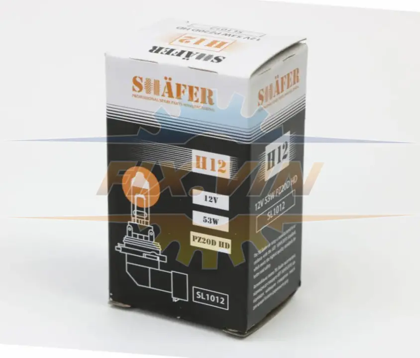 Лампа галогенова H12 12V 53W PZ20D HD (картонна упаковка 1шт) SHAFER SL1012 (фото 1)