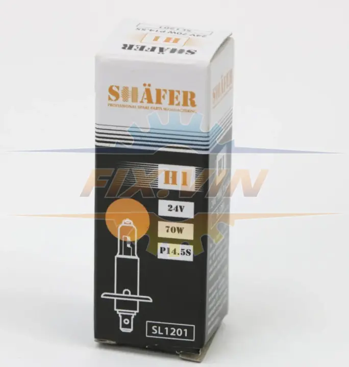 Лампа галогенова H1 24V 70W P14.5S (картонна упаковка 1шт) SHAFER SL1201 (фото 1)