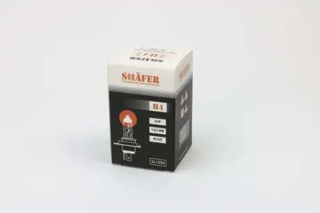 Лампа галогенова H4 24V 75/70W P43T (картонна упаковка 1шт) SHAFER SL1204